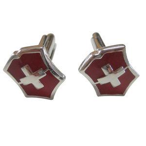 Red Cross Design Cufflinks